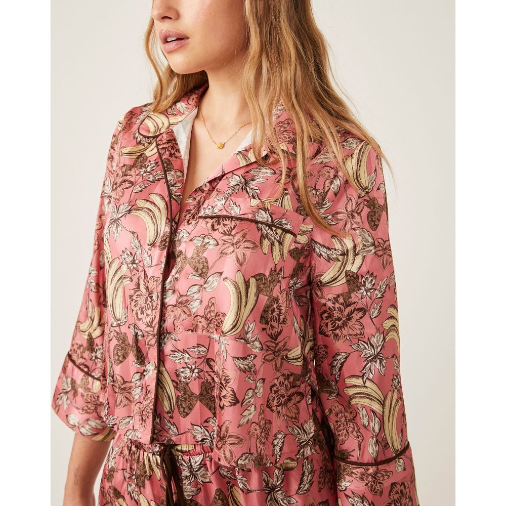 Free People Pink Floral Pajama Set - Picture 4 of 7